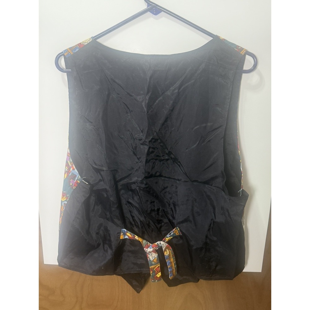 Vintage 90s Women's Christmas Vest‎ Holiday S Ivy Club Classics Santa's Workshop - Picture 3 of 3